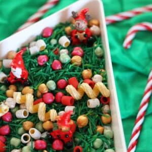 bac sensoriel sur le thème de noël sapin de noël